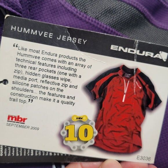 NWT Endura Cycling Jersey Hummvee Adult Med Purple Short Sleeve Rear Pocket - Picture 10 of 11